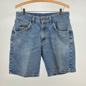 Vintage 80’s Jorts Denim Lee Men’s 33 Waist Blue‎ Jean Shorts Medium Wash